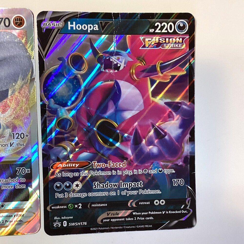 4 Pokémon Oversized Cards Pikachu, Hoopa V, Lucario V Star, Urshifu V - Picture 3 of 8